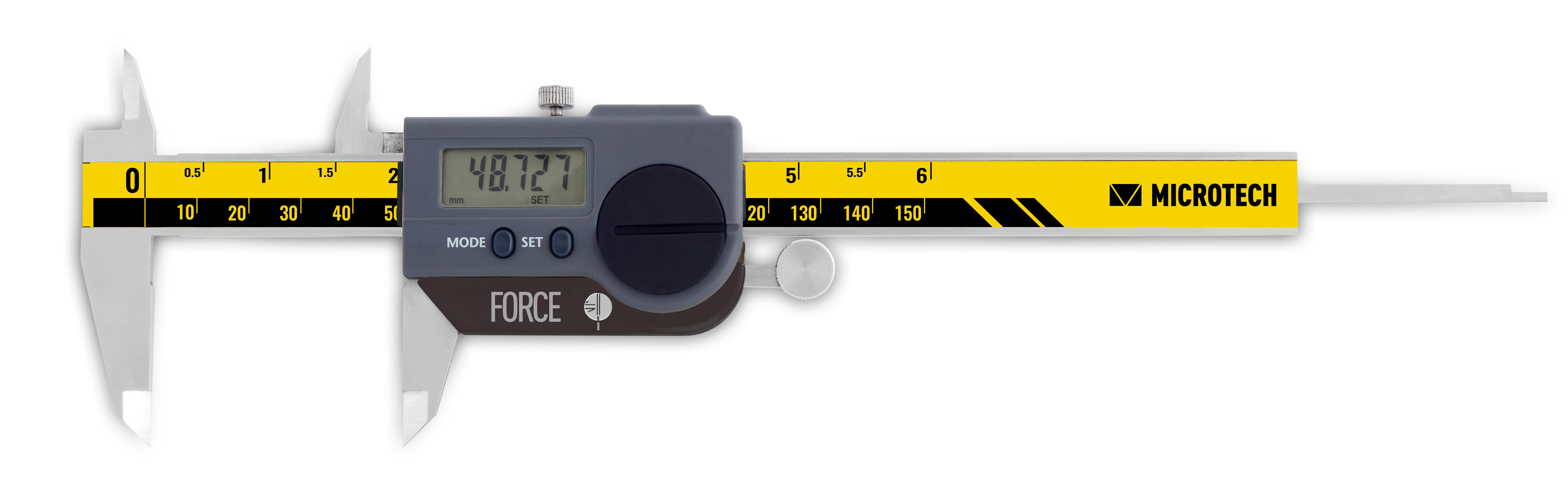 199mm Digitaler Messschieber, 0,001mm Auflösung, Messkraftkontrolle, IP67, ISO17025 Kalibriert - Microtech Metrology