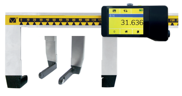 2000–2500mm Ultra‑Lang Digitaler Messschieber, 0,01mm Auflösung, Color 2,4" Touchscreen, Wireless+USB - Microtech Metrology
