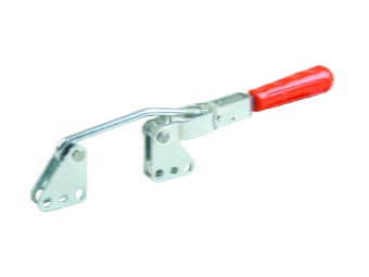 Kukamet S412-2 Verschlussspanner: Edelstahl mit rotem Griff, Haken und senkrechtem Fuß