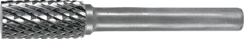 Frässtift Hartmetall ZYA 12mm - 25mm Kopf, 6mm Schaft, Kreuzverzahnung Seitenansicht