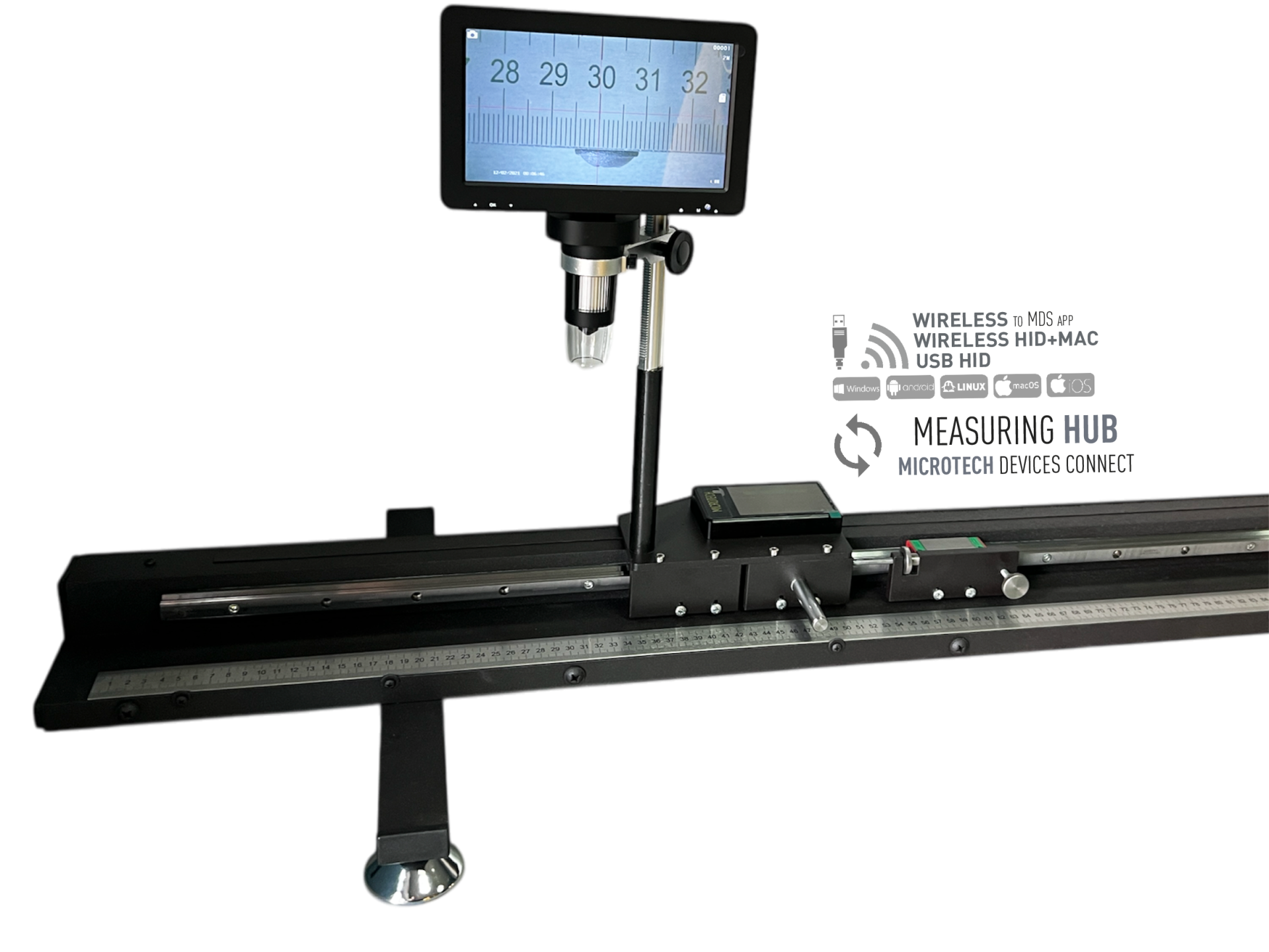 messtisch, hublupfer, display, raummessung, ausleger