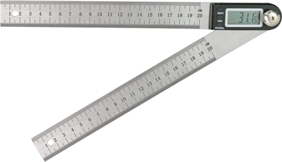 180° Digital-Stellwinkel, drehbare Anzeige, 200 mm Plisterverpackung - Metav IndustryLine