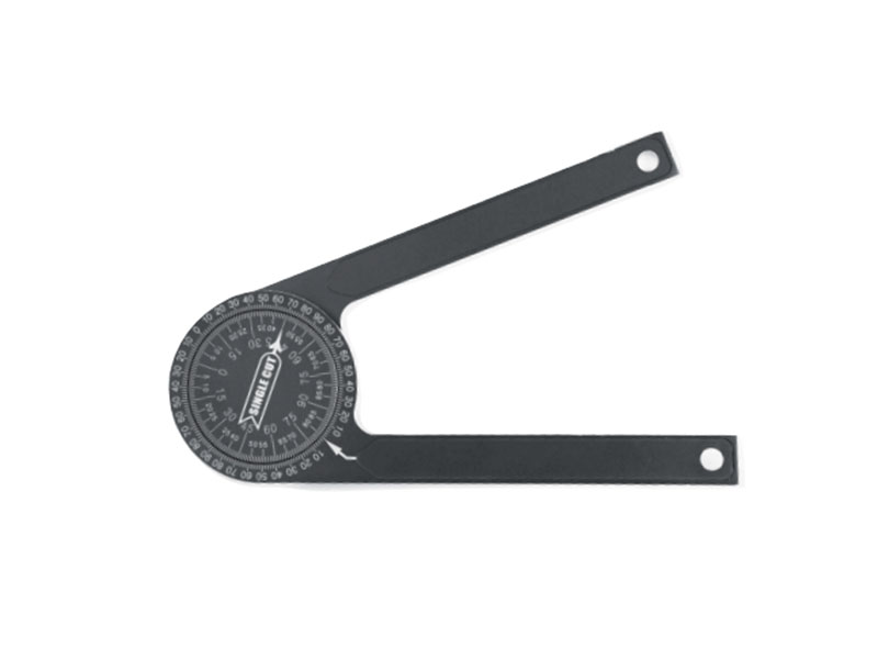 4x90° Gehrungswinkelmesser, direkte Ablesung von Messwinkel und Gehrungswinkel, Aluminium schwarz eloxiert - Metav IndustryLine