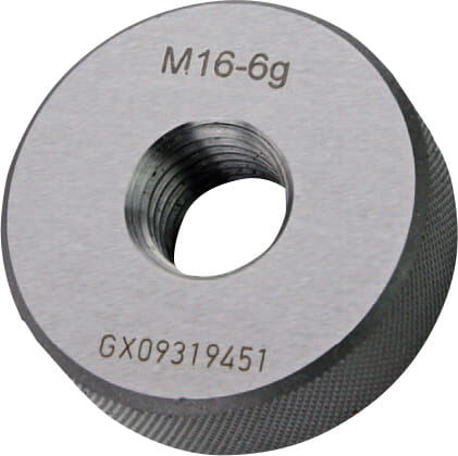 M9×1.25mm Thread Gauge Ring Right-Hand, DIN 13 6g, Hardened Gauge Steel - Metav IndustryLine