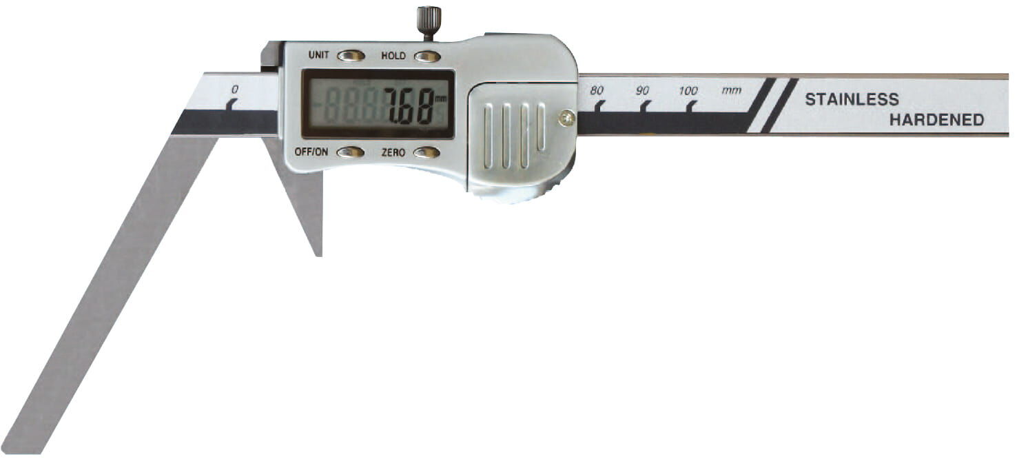 50 mm Digital Spiralbohrer‑Messschieber 130°, 0–50 mm, RB 5, mit Datenausgang, Kunststoffkiste, rostfreier Stahl - Metav IndustryLine