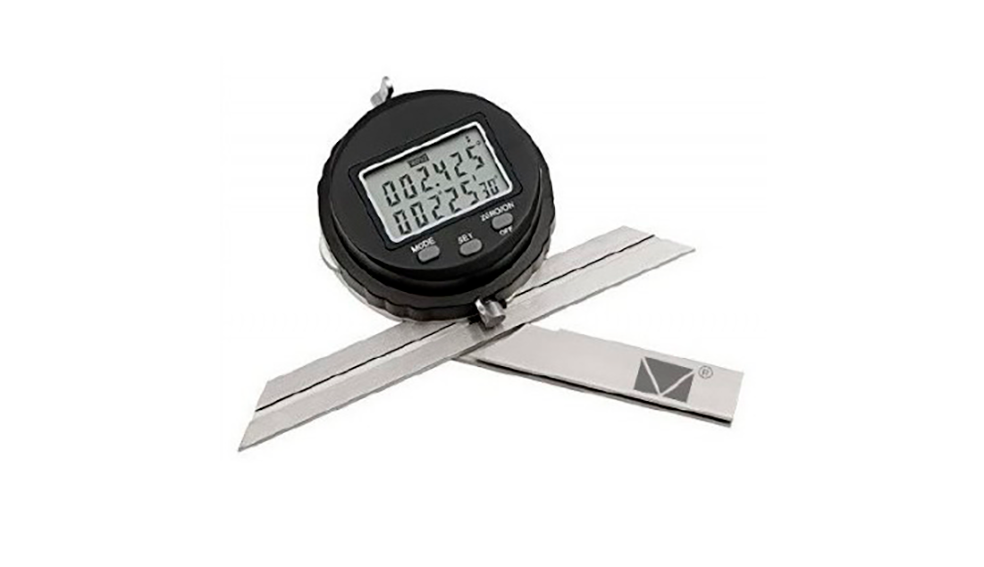 360° Digital‑Winkelmesser, 0,005° Auflösung, ISO 17025 kalibriert, 3 Schienen (150/200/300mm) - Microtech Metrology