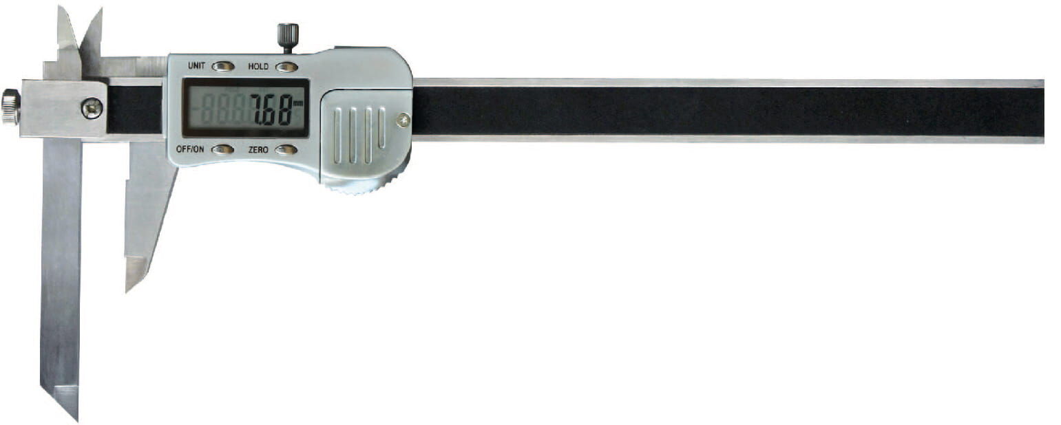 150 mm Digital-Messschieber, 0,01mm Ablesung, verschiebbarer Schnabel, INOX, RB 5, Kunstoffkiste - Metav IndustryLine