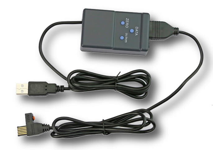 USB Interface for Digital Caliper/Data Transfer To PC, Capacitive System, 95cm/100cm Cables - Metav IndustryLine