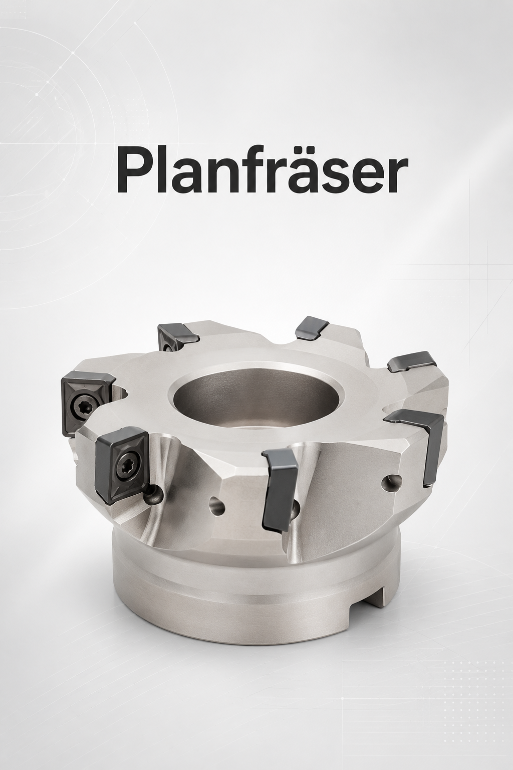 Planfräser, Fräskopf, Werkzeug, CNC, Stahl