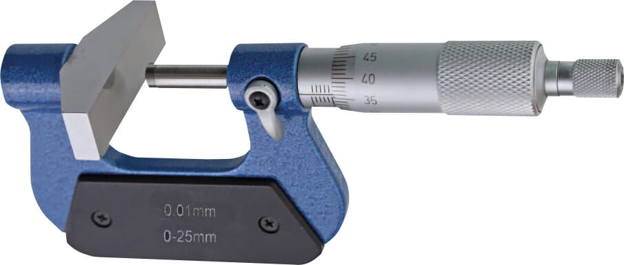25-50mm Digital-Messschraube mit großem Amboß, 0,01mm, Ratsche, Kasten - Metav IndustryLine