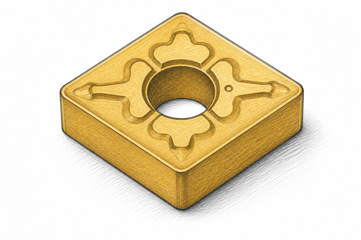 gold, dekorativer knopf,  quadrat, metall, loch