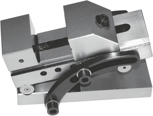 50 mm Sinus‑Schleif‑Kontrollschraubstock, Schnellverstellung, mit waagrecht und senkrecht eingeschliffenen Prismen - Metav IndustryLine