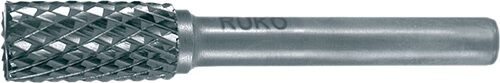 Ruko Frässtift ZYAS D.10mm: Hartmetall-Zylinderfräser mit stirnseitiger Kreuzverzahnung, Schaft-Ø 6mm