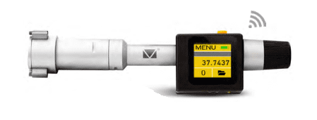 Microtech Drei-Punkt-Innenmessschraube, 12-16mm Messbereich, Digitalanzeige, ISO 17025 kalibriert, Frontalansicht