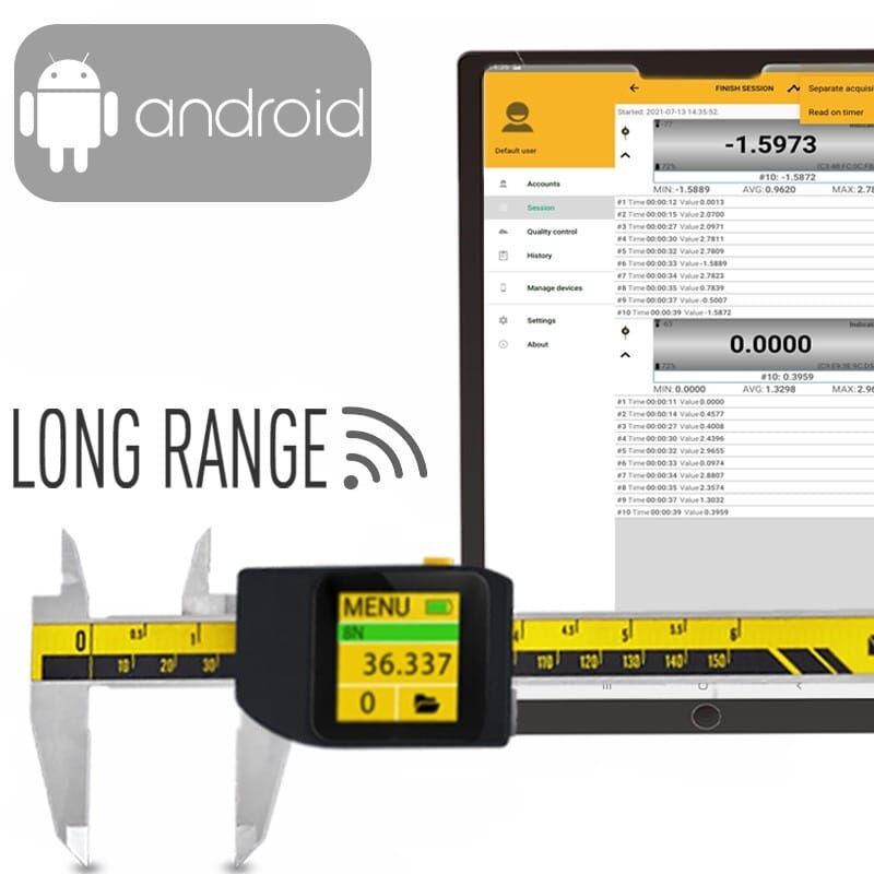 android, caliper, measurement, digital, display