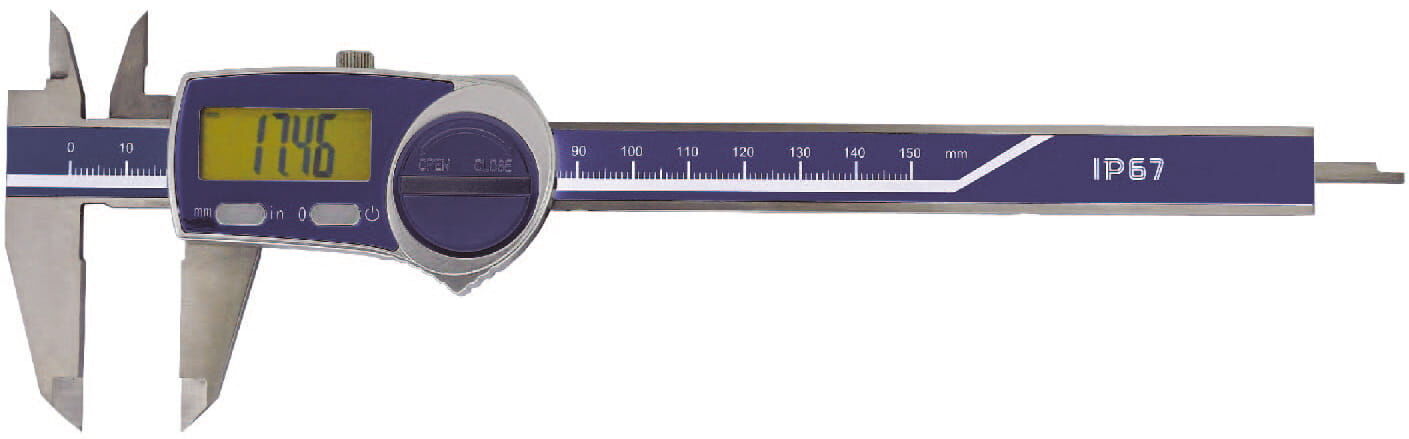 150mm Digital Taschen-Messschieber, 0,01mm, IP 67, DIN 862 - Metav IndustryLine