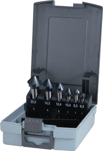bohrer-set, bohrkronen, metall, koffer, werkzeugset