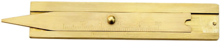 30mm Messbereich Reifen-Profillehre aus Messing, 0,1mm Nonius - Metav IndustryLine