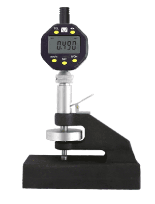 1 mm Genauigkeit, 0,001 mm Ablesung, ISO 17025 kalibriertes Dicken‑Messgerät mit konstanter Messkraft, 0,1mPA - Microtech Metrology