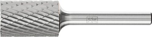 Frässtift ZYAS D.16mm Hartmetall, zylindrisch, silber, Stirnverzahnung 3 PLUS, Schaft Ø 6mm, PFERD Werkzeuge