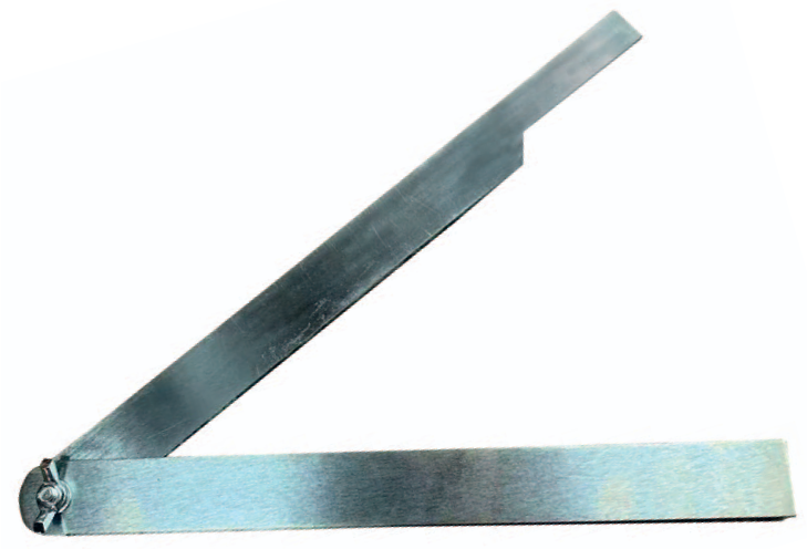 200mm Stellwinkel aus Normalstahl, verzinkt, mit Flügelmutter - Metav IndustryLine