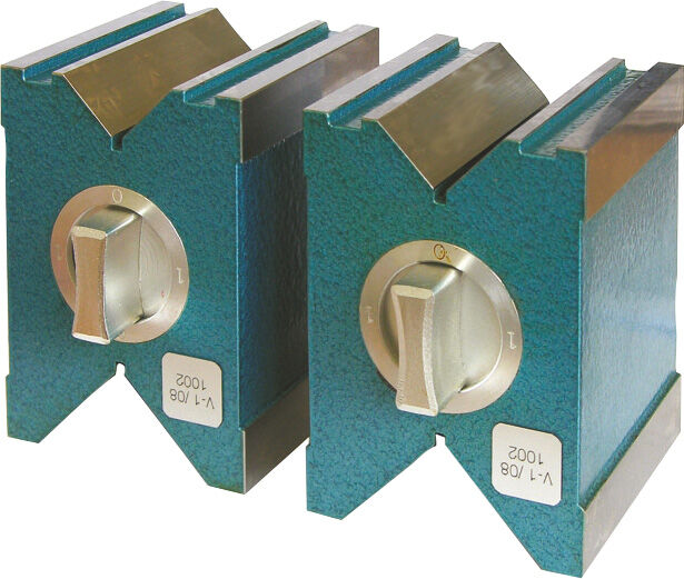 0-1000 mm Magnet-Mess- und Spannprisma-Paar, 100 kg Haltekraft, 0,005 mm, 80×67×96 mm - Metav IndustryLine