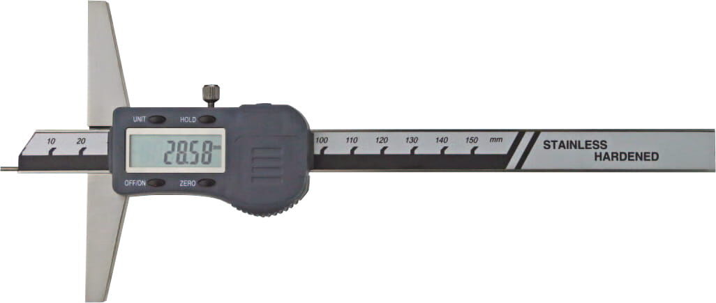 150mm Digitales Tiefenmaß mit Spitze, 0,01mm, RB 5, INOX - Metav IndustryLine