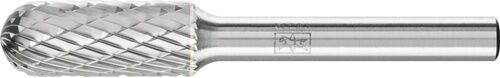 Frässtift Hartmetall Walzenrundform Kopf L.25mm: Silberfarben, Schaft-Ø 6mm mit Zahnung 3 PLUS