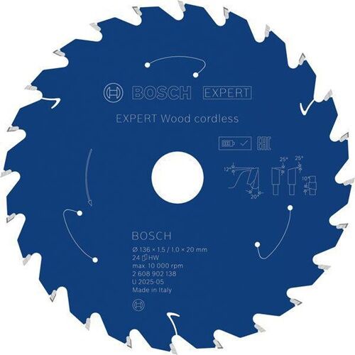 Kreissägeblatt, Sägeblatt, kabellos, Holzschnitt, Bosch Expert