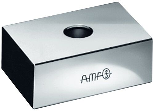 Metallblock, Bohrloch-Block, Schraubloch-Block, Metallwürfel, AMF3-Logo