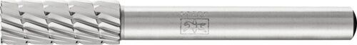PFERD 8mm Frässtift ZYAS HSS Stirnverzahnung, Zylinderform mit 6mm Schaft-Ø, Detailansicht