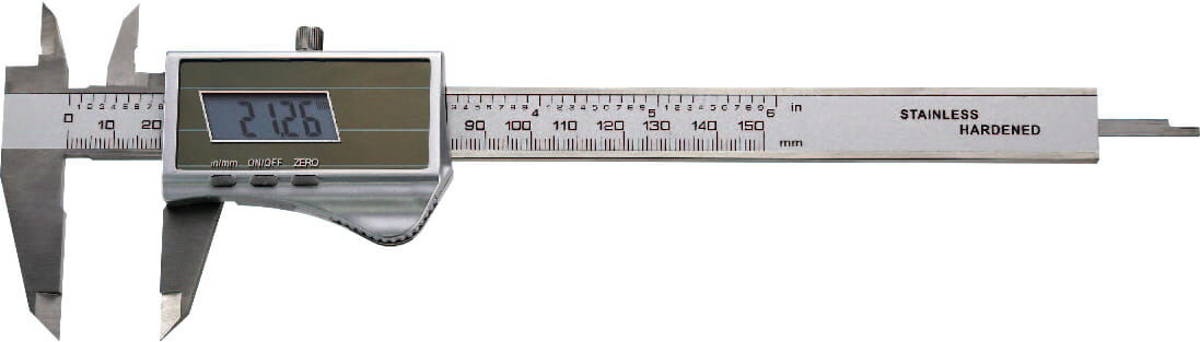 200mm Digital Taschen-Messschieber mit Solarzelle, 0,01mm - Metav IndustryLine