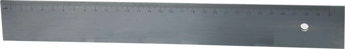 2000 mm Arbeitsmaßstab, 40 mm breit, 5 mm stark, mm‑Teilung, geschliffener Spezialstahl, DIN 866/B - Metav IndustryLine