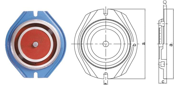 280x210x30mm Basis für Vertex Schraubstöcke VHT, robust, 4kg - Vertex
