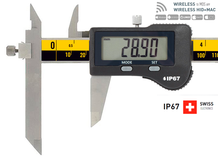 Messschieber, Digitalanzeige, Elektronik-Messwerkzeug, Verzinsung, IP67