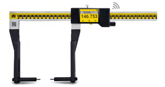 1 000 mm Digitaler Messschieber, 0,01mm Auflösung, Touchscreen 2,4", IP54, Messkraft 1–20N, Wireless+USB - Microtech Metrology