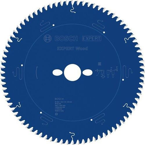 kreisrundes sägeblatt, Bi-Metall Blatt, blaue farbe, Zahnstruktur, Bosch Expert