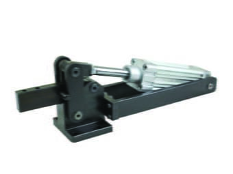 Kukamet Pneumatikspanner auf weißem Hintergrund. Der Körper und Fuß sind aus Gusseisen. Der Arm ist gerade und aus massivem Material.