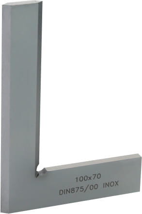 50 x 40 mm Haarwinkel mit Anschlag, DIN 875 Klasse 00, rostfrei, mattverchromt - Metav IndustryLine