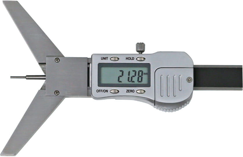 50 mm Digital-Tiefenmaß mit 120° Brücke, 0,01mm, INOX, RB 5 - Metav IndustryLine