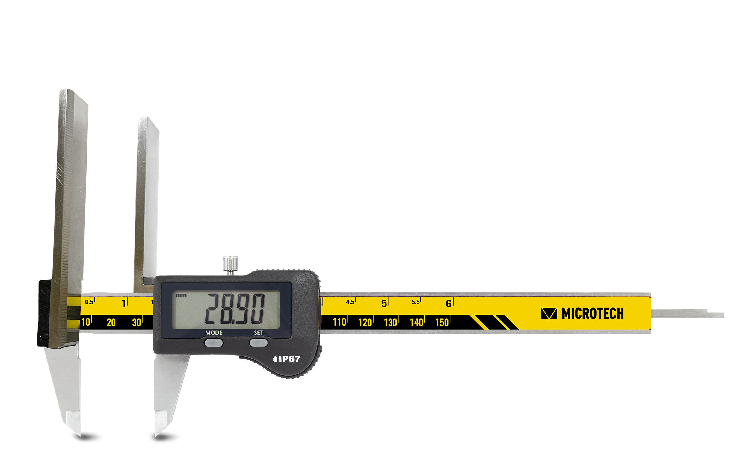 150mm Digitaler Messschieber mit 0,01mm Auflösung, IP 67, Swiss Digit Anzeige - Microtech Metrology