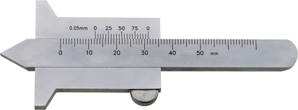 100mm Tiefenmaß mit 40mm Anschlag, Ablesung 0,05 mm, mit Prismenführung - Metav IndustryLine