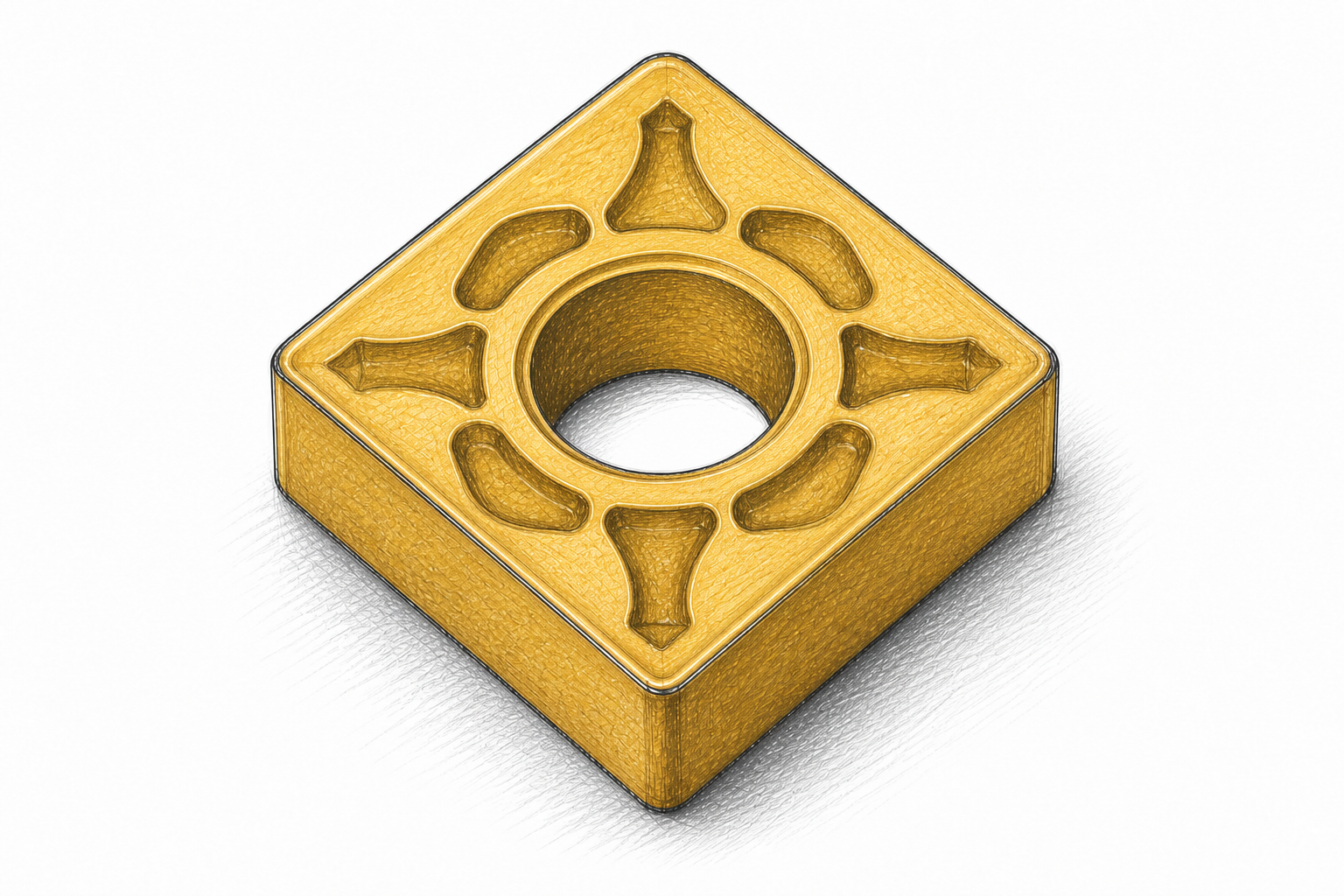 hardware, material, gold, quadratisch, loch