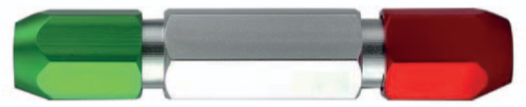 5-6mm Messstift-Halter, doppelseitig GO‑/NOGO, Aluminium eloxiert - Metav IndustryLine