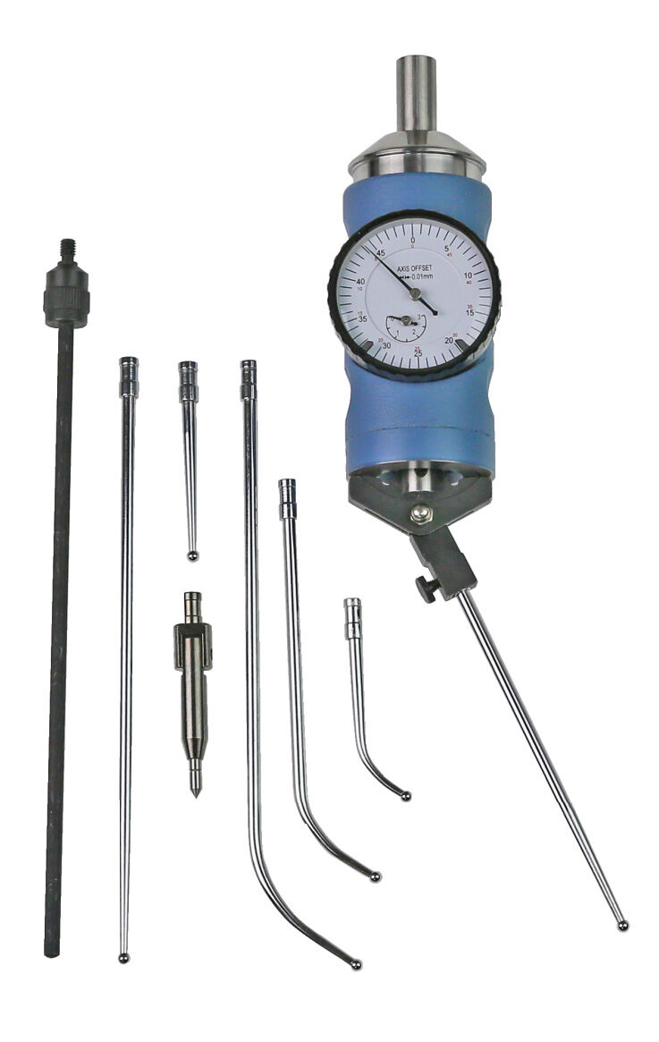0-3mm Zentriergerät mit Messuhr, Abl. 0,01mm, inkl. Taster 50/100/150mm - Metav IndustryLine