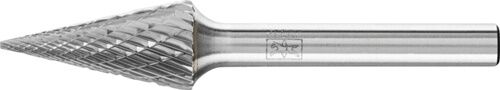 PFERD 65mm Frässtift Hartmetall SKM Form G D12 Kopf-L25 Schaft-Ø6 3 PLUS: Graue Spitzkegelform