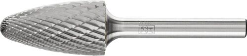 Pferd 16mm Frässtift RBF Hartmetall Zahnung 3 PLUS, Kopf L.30mm, Schaft Ø6mm - Seitenansicht