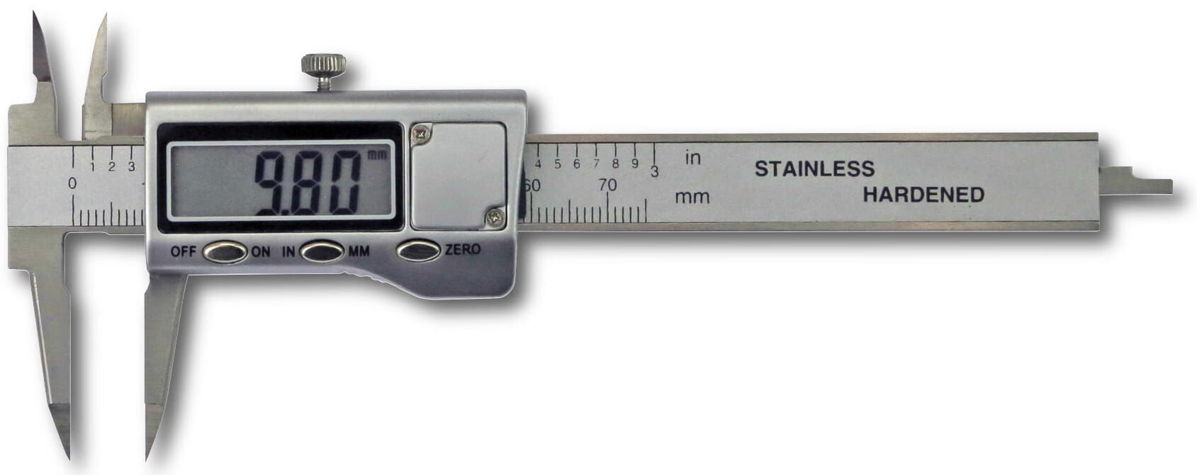70mm Digital Caliper Narrow Jaws Metal Body 30mm x 20° Resolution 0.01mm Three-Point, Includes Case - Metav IndustryLine