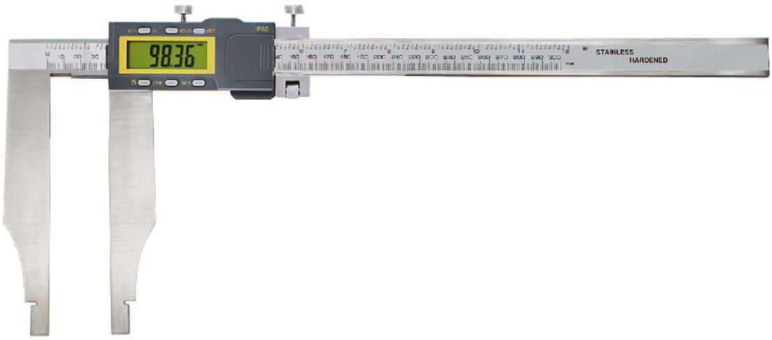 300mm Digitaler Werkstattmessschieber, 0,01mm Auflösung, IP65, Feineinstellung, RB 6, rostfreier Stahl - Metav IndustryLine