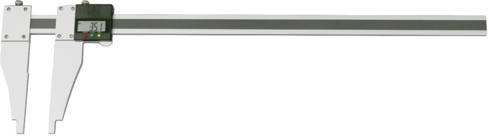 1500mm Werkstattmessschieber, Aluminiumprofil, Digitalanzeige 0,1mm, RB 1, verschiebbarer Messschnabel, 150mm - Metav IndustryLine